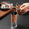 Walnut handle coffee spoon coffee bean measuring spoon 304 stainless steel coffee bean dosing spoon seasoning measuring spoon