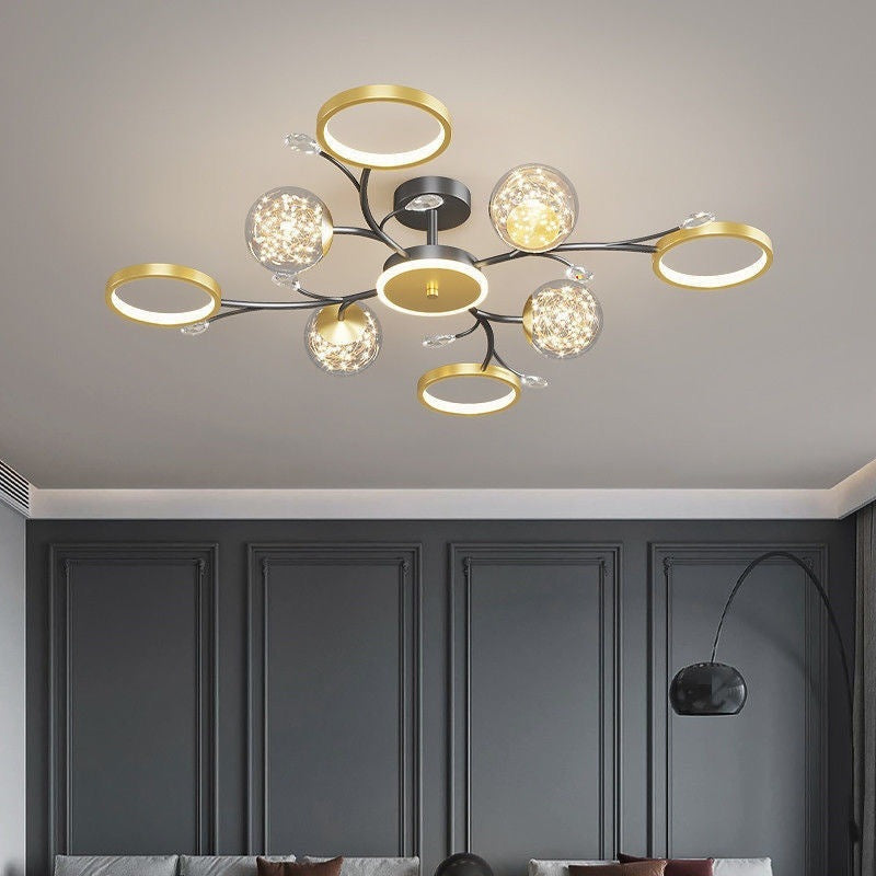 Living room ceiling chandelier Gypsy modern simple atmosphere household lamp creative personality Nordic led bedroom lighting