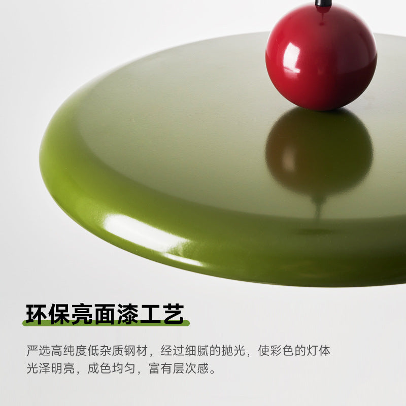 Full spectrum restaurant chandelier Nordic new creative retro flying saucer dining table bar eye protection light minimalist dining room lighting