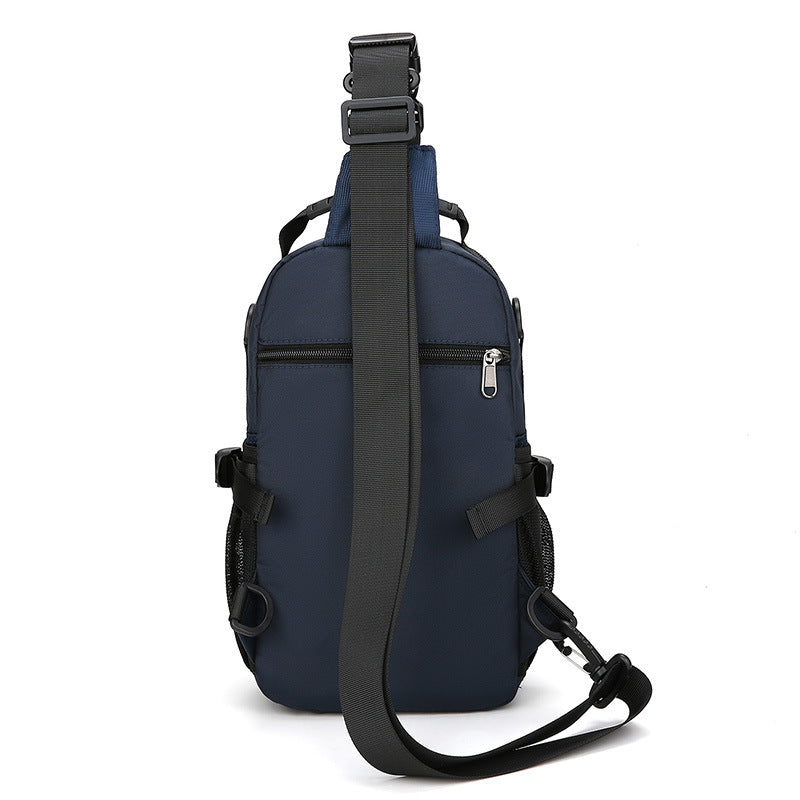 New Men's Casual Breast Bag Outdoor Sports Function Wind Personality Shoulder Crossbody Bag Large Capacity Portable Shoulder Bag