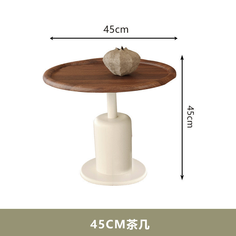 New arrival medieval style petal coffee table walnut cream style living room storage small apartment creative special-shaped combination