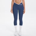 Naked-feel, figure-hugging, high-waisted yoga pants with a contrasting color block design. perfect for outdoor leisure, running, and quick-drying fitness workouts