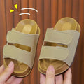 Summer kids slippers outwearretroeasiest for matchthick solechildren's beachgirl one-line boy sandals cross-border