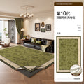 Removable and washable carpet living room french retro medieval style green double layer machine washable sofa accessible luxuryclassy floor mat