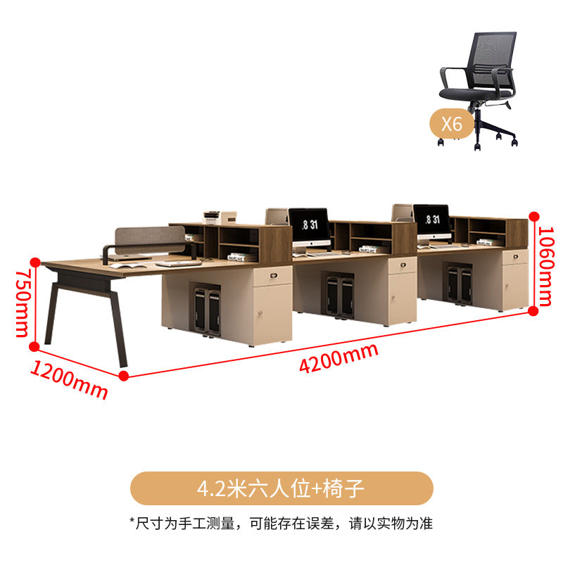 Saint li office desk and chair set - minimalist modern office desk for staff workstations, employee seating, and accounting/finance desks