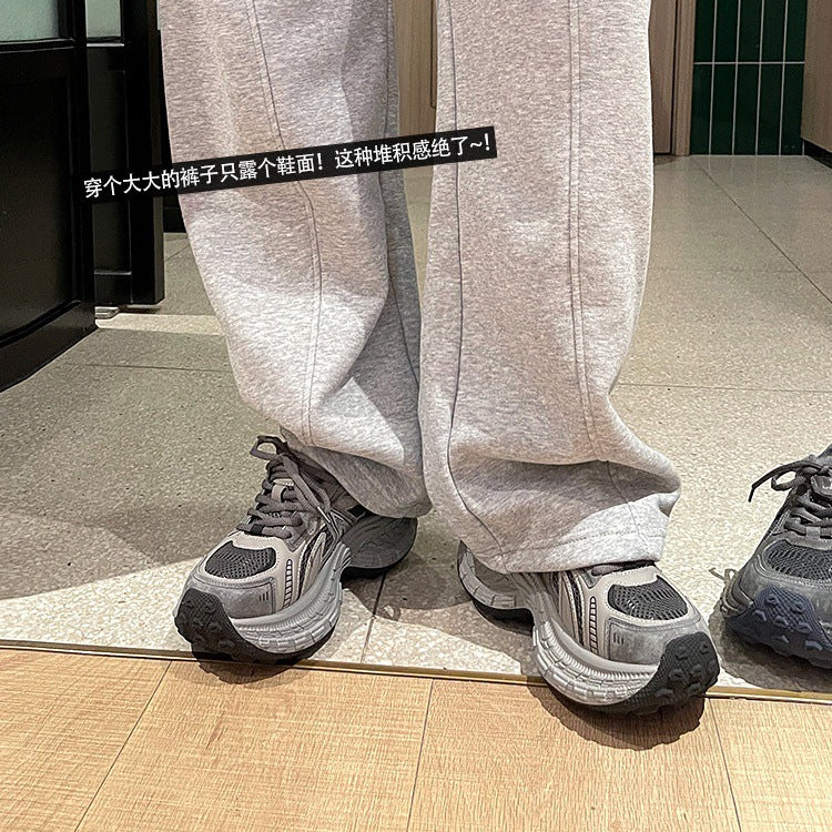 Thick solecasual sneakers for women 2026new arrivalspring super popular petites heightening show feet small daddy shoes women's shoes