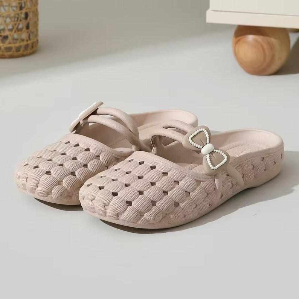 New arrivalsummer women's hole cut out women's shoes non-slip sandals flats beach shoes plaidoutwear lightweight toe shoes