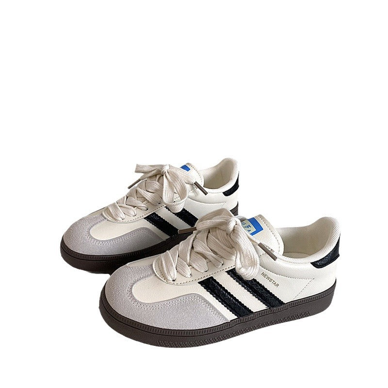 Spring summer soft bottom retroeasiest for match breathable casual silver german training sneakers women's 2026new arrivaltie back forrest gump shoes