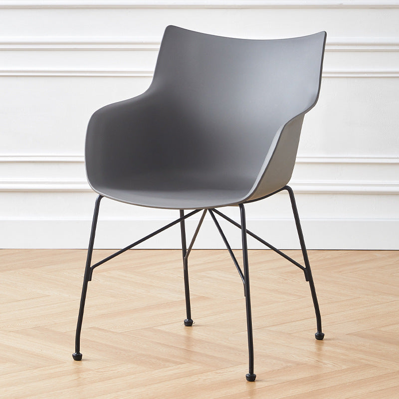 Business plastic chair computer chair reception negotiation chair restaurant stool thickened backrest chair office chair swivel chair for extended sitting