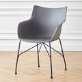Business plastic chair computer chair reception negotiation chair restaurant stool thickened backrest chair office chair swivel chair for extended sitting