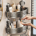 Bathroom suction cup shelf - no drilling required, wall-mounted triangular basket for toiletries and shower gel