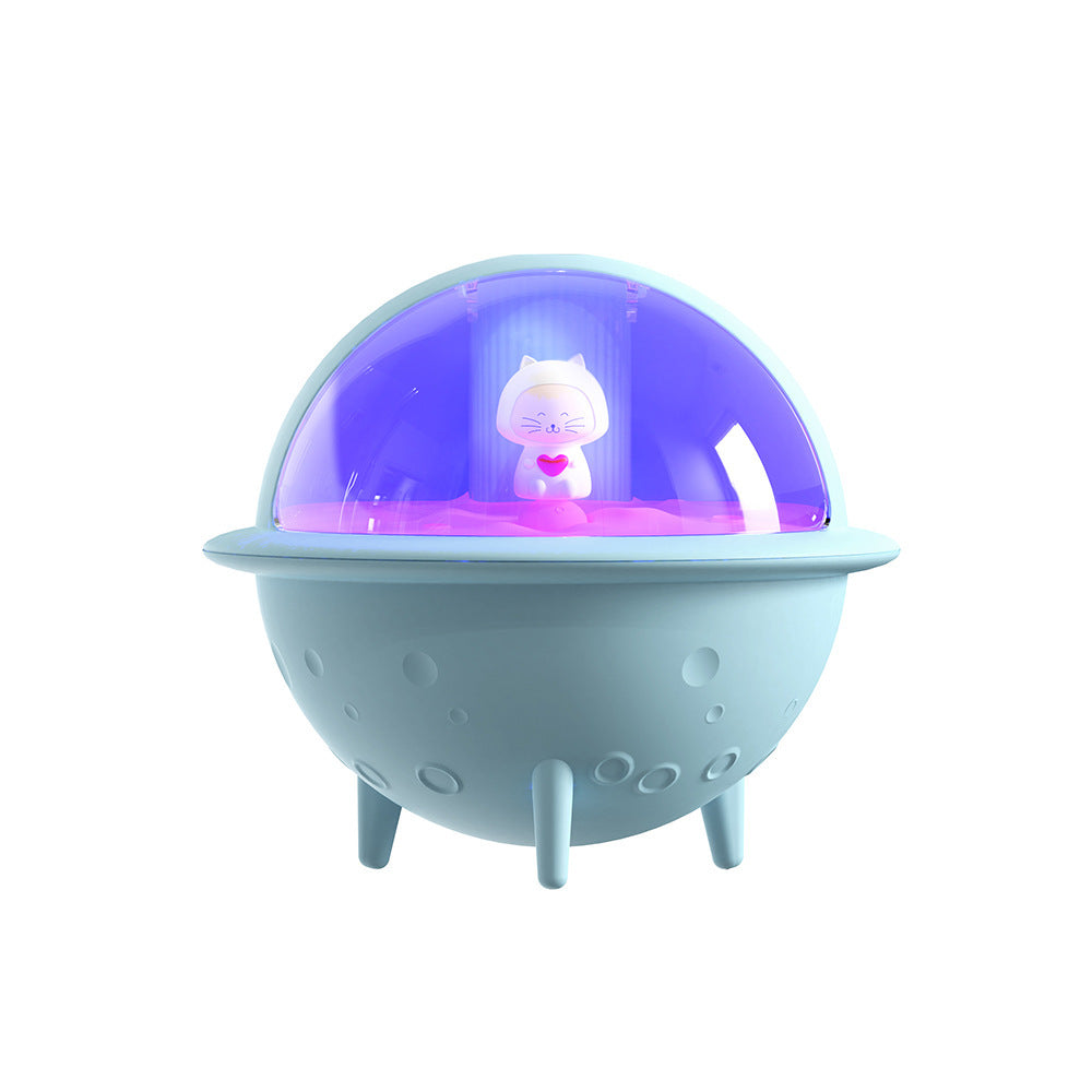 Space capsule humidifier usb home desktop aromatherapy machine colorful atmosphere night light gift wholesale silent hydration