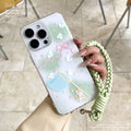 Suitable for apple 16promax love glitter imd soft girl mobile phone case iphone15 lace chain protective cover