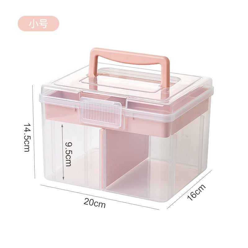 Home medical medicine box storage Home large-capacity medical emergency medicine box storage box Mask medicine storage box