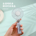 New transparent handheld fan - usb rechargeable, perfect for home, desk, outdoor use, portable mini pocket fan