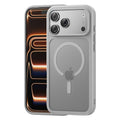 Suitable for iphone16 skin-feeling magnetic phone case with large holes apple 17promax transparent frosted anti-fall protective case