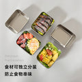 304 stainless steel food storage container - portable picnic lunch box with lid, rectangular multi-purpose box, refrigerator organizer, prep box