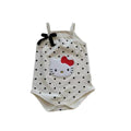 summer new arrival: korean style cat & bowknot romper - lightweight one-piece outfit for baby girls, perfect for crawling and outdoor adventures