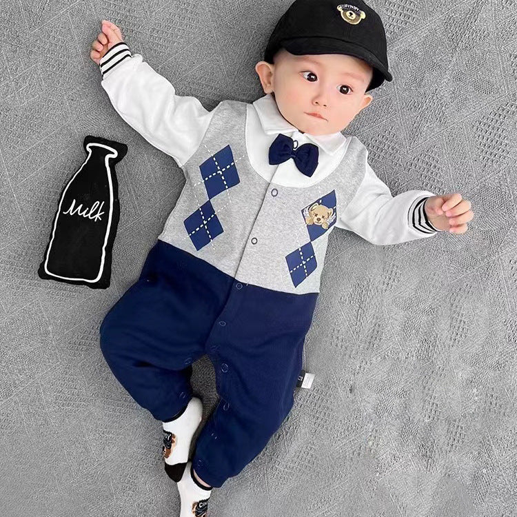 Baby casual gentleman jumpsuit long sleeves jumpsuit spring autum baby long sleeves rompers jumpsuit clothes spring & fall clothes