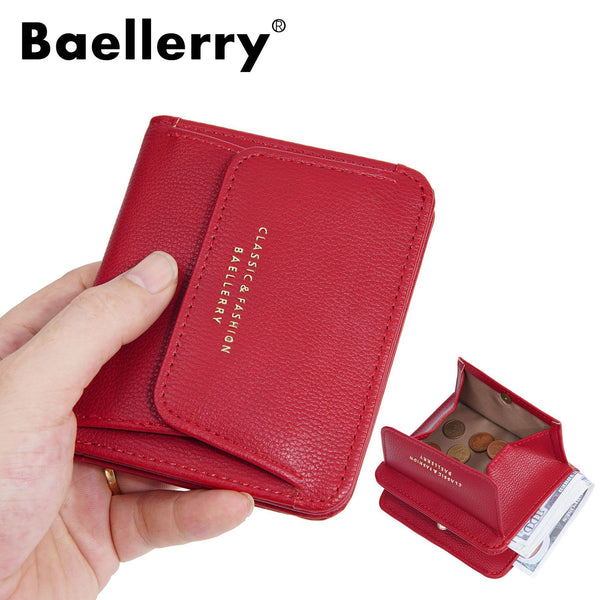 New women's wallet, short Japanese and Korean students, multi-card pu wallet, large capacity, advanced sense,  change bag, female