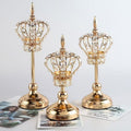 European-style crown light luxury gold metal candlestick wedding table metal props ornament romantic candlelight dinner atmosphere