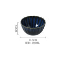 Kiln turns blue 4.5inch bowls