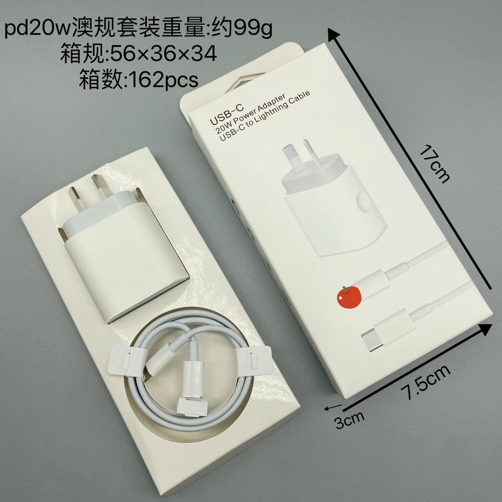 pd20w fast charging head suitable for apple charger set a+c dual-port charger european, american, australian and british regulations wholesale