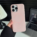 Matte tpu magnetic compatible iphone 17 pro max phone case, solid color 16 with velvet interior, apple 15 official style case