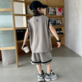 Boys' sleeveless summer outfit  new kids' summer vest basketball tracksuit summer style big kids' boys' clothing