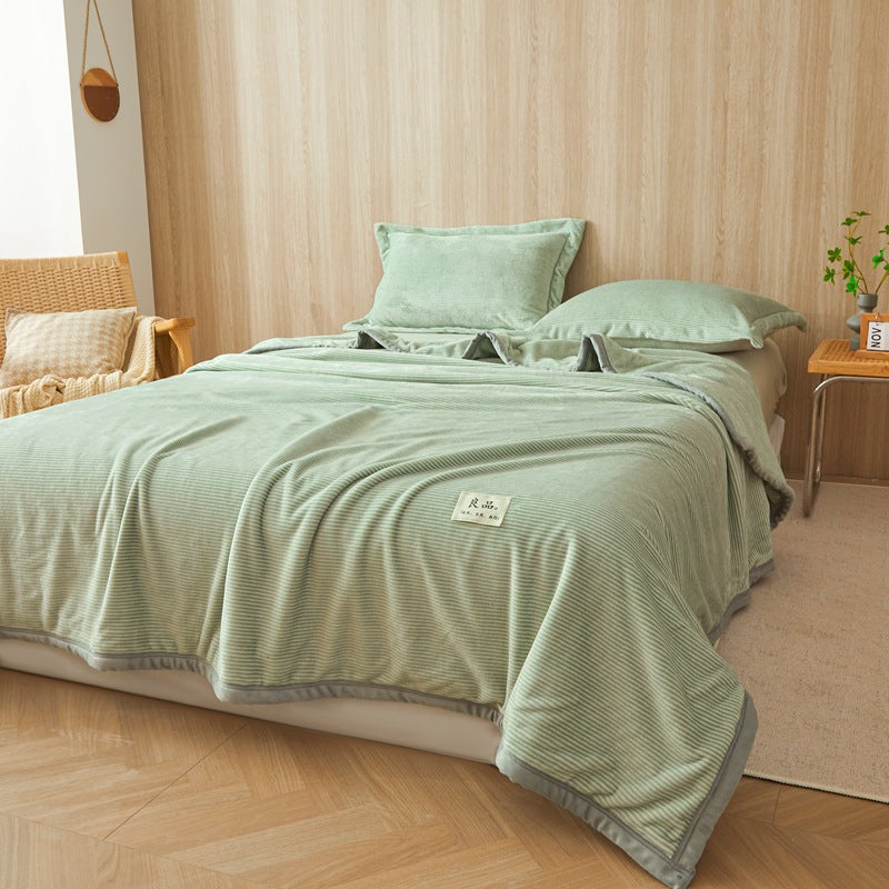 Milk fleece blanket office nap blanket sofa air conditioner blanket coral fleece bed single quilt bed