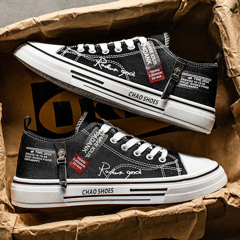 Men's canvas shoes - winter breathable, versatile, classic student style, athletic & casual, lightweight soft sole sneakers