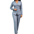 New fashionable design long-sleeve blazer and high-waisted straight-leg pants two-piece set