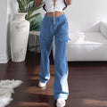 Wish cross-border trade  new versatile multi-pocket cargo pants loose casual denim trousers  women's