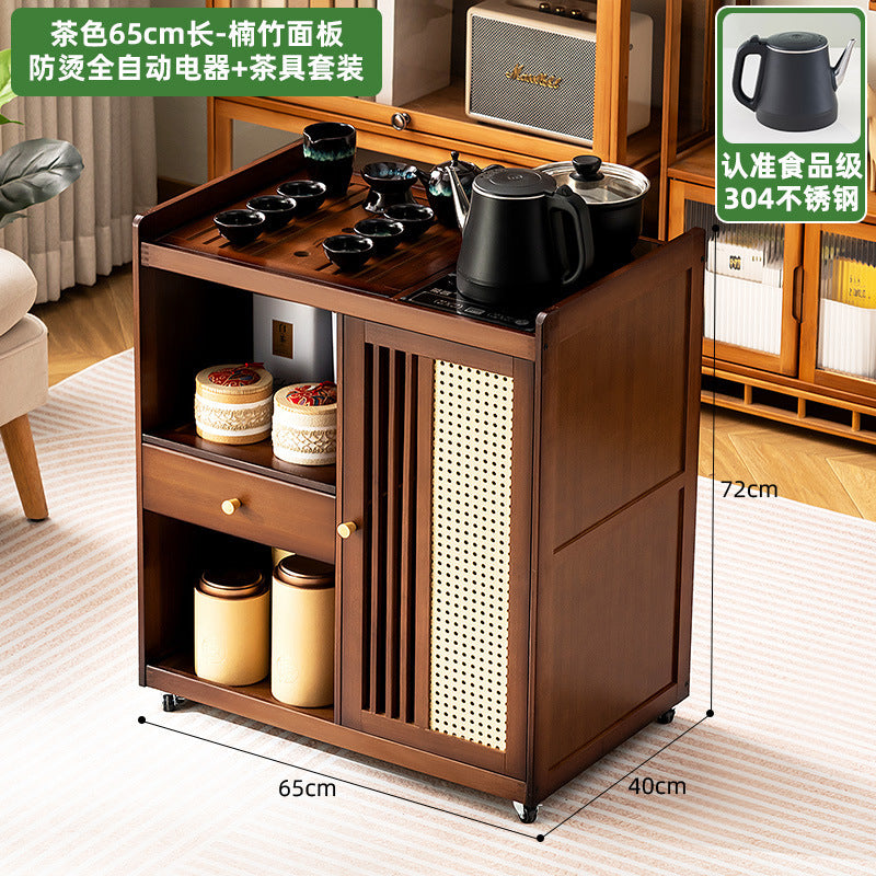 Mobile small tea table tea cabinet for home balcony tea table tea table all-in-one coffee table table tea drinking complete set