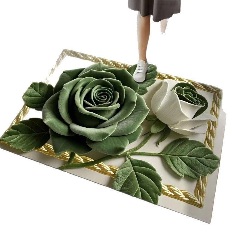 rose diatom mud floor mat bathroom absorbent mat entrance door mat bathroom door quick-drying mat non-slip foot mat