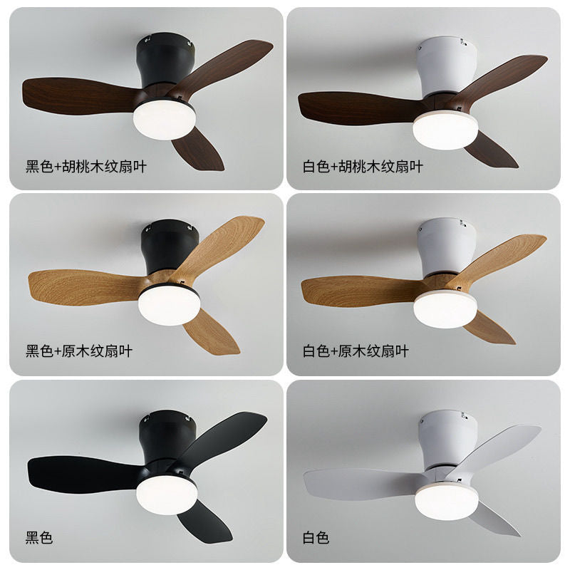 Ceiling fan light - nordic style for dining room, bedroom, children's room, and living room - inverter home use with integrated electric fan