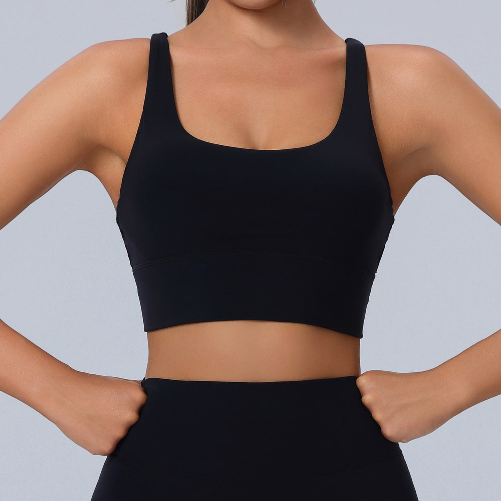 Fashionnew arrivalplus size sports bra nude back sling yoga vest running bubble wrap sports intimates women