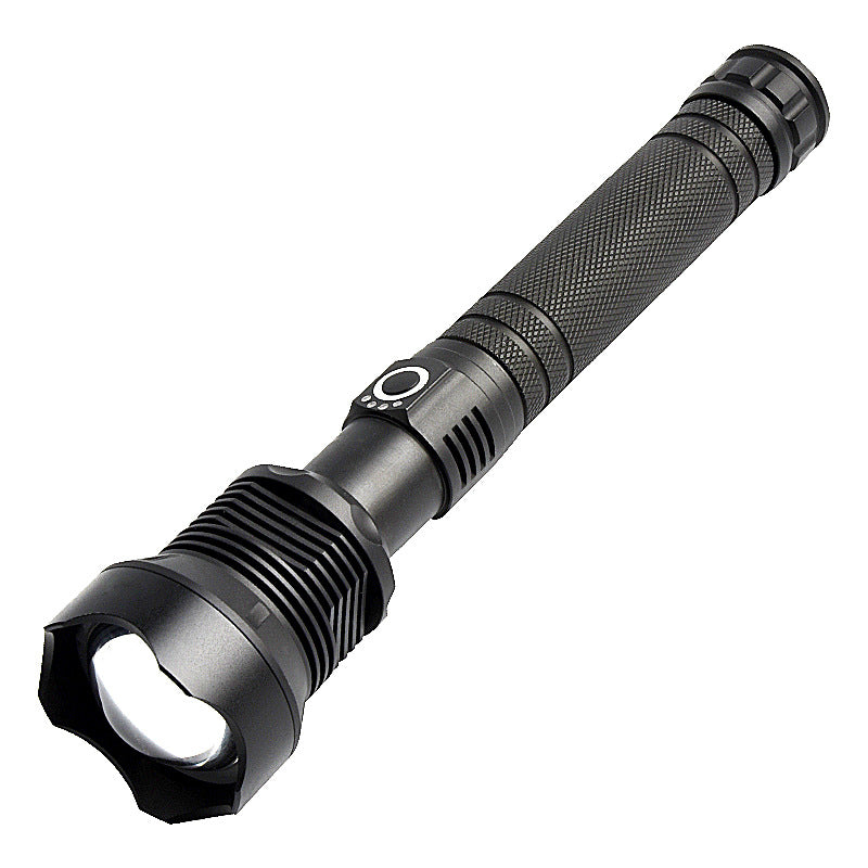 Cross-border new P70 flashlight, outdoor lighting flashlight USB fast charging LED telescopic zoom strong light flashlight