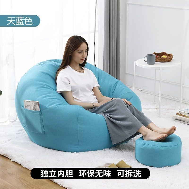 Beanbag chair - lazy sofa, tatami style, trendy & creative, perfect for small spaces, bedroom, balcony, or floor - single seater