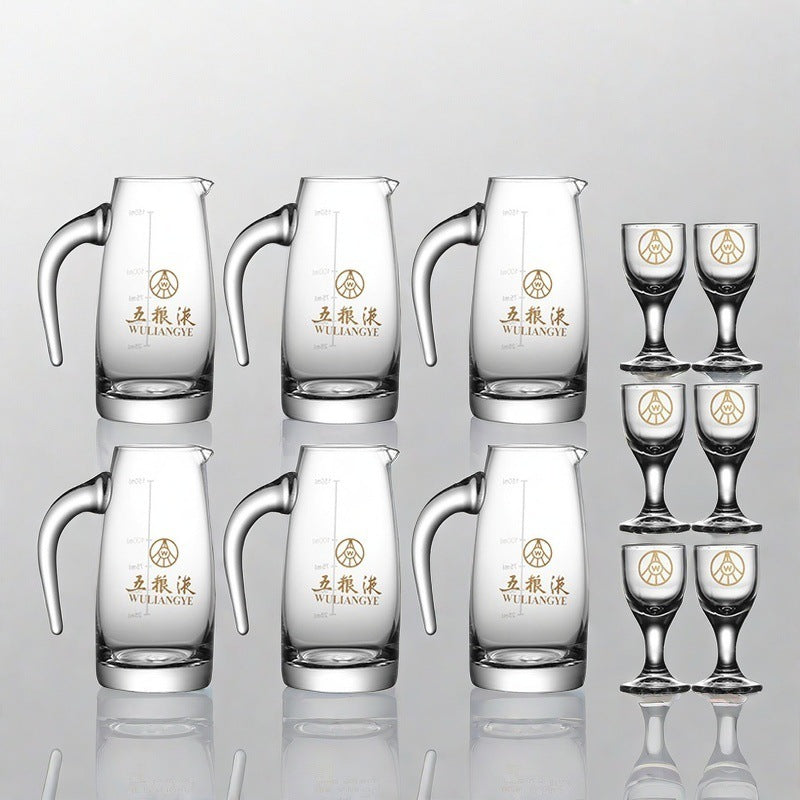 New chinoiserie gift box suit white wine glass wine set suit liquor glass glass wine jug small wine glass wine dispenser