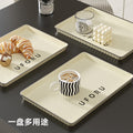 Tea tray tray rectangular for home living room tea tray 2025new arrival tray accessible luxury high-end guesthouse tray hotel