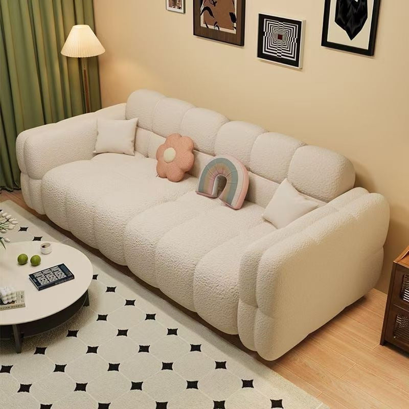 Marshmallow sofa living room new arrival small apartment casual fabric sofa double three person rental house b&b straight row sofa