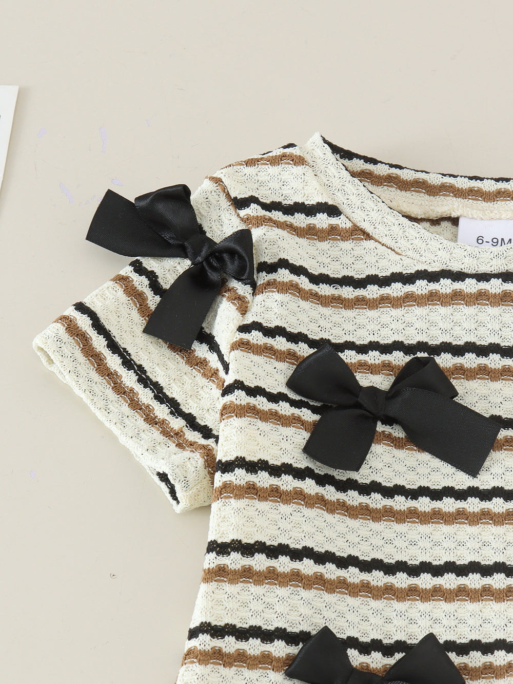 Baby clothing kids set children outfit short-sleeved t-shirt brown pants two-piece set