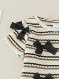 Baby clothing kids set children outfit short-sleeved t-shirt brown pants two-piece set
