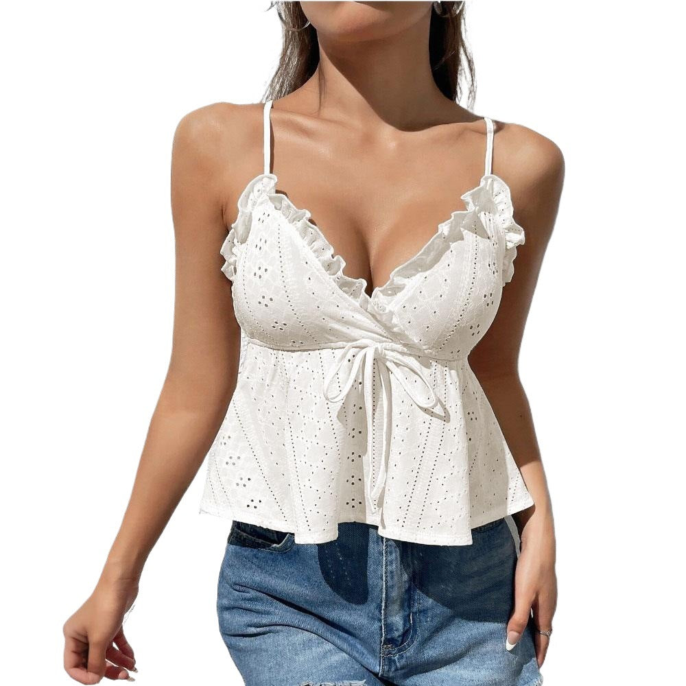 European and american cross-border   spring/summer new women's sexy lace camisole sleeveless outerwear top