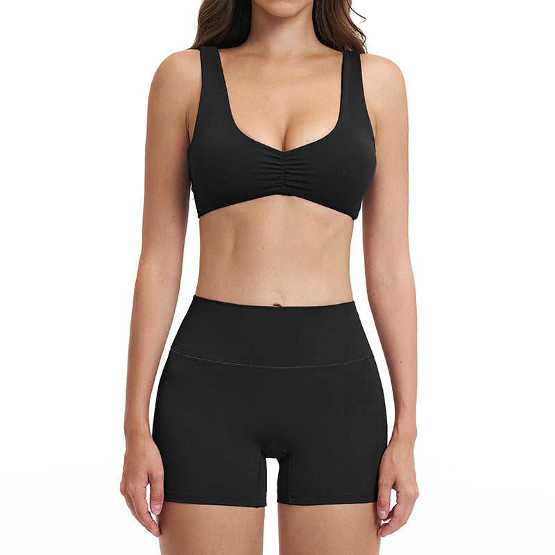 brushed new arrival yoga suit silmslimming look quick-drying fitness clothes outdoor running sports suit for women 4520