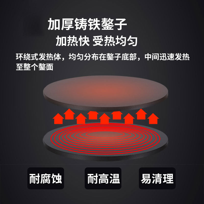 Multi-grain pancake fruit electric pancake stove non-stick pan crepe egg pancake stall stove stainless steel body pancake stove