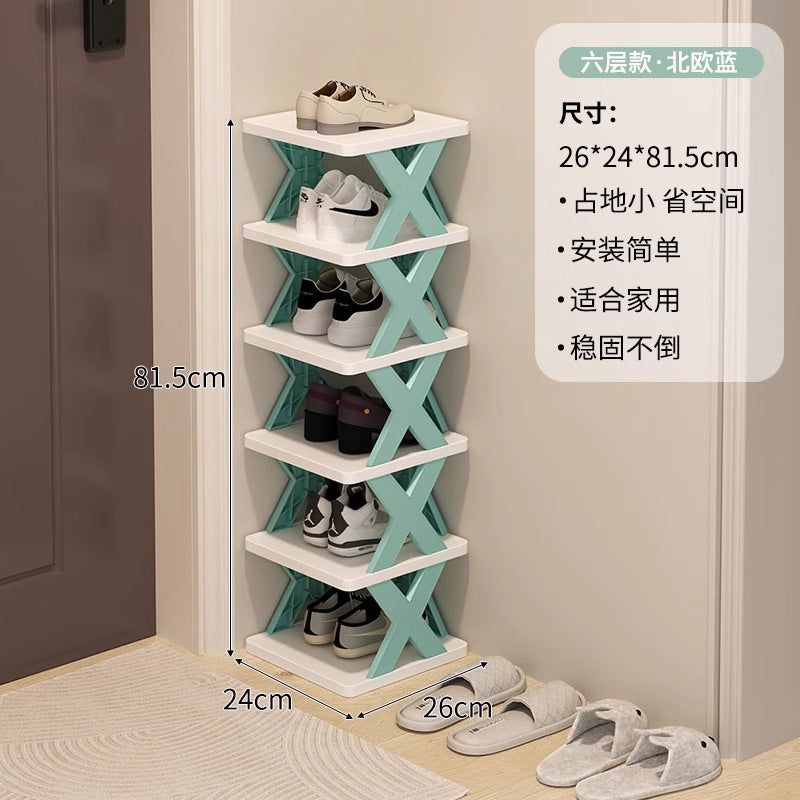 Shoe rack for home door multi-layer small narrow rental house simple shoe rack indoor new arrival 2025 popular shoe cabinet