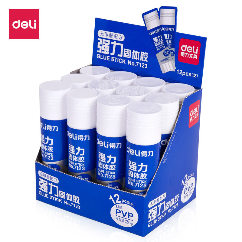 Deli 7121/7122/7123 Solid Glue Handmade Solid Glue Stick High Viscose Children's Glue Stick 36g Student