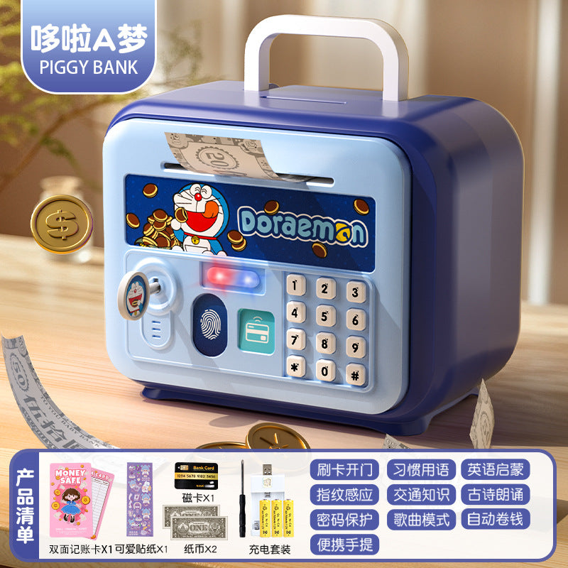 Nezha kids boys and girls piggy bank safe cabinet key password box savings coin storage storage